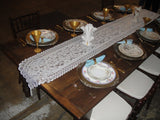 Ivory Lace Table Runners w/ Tassels (#1031) - Vintage Affairs - Vintage By Design LLC