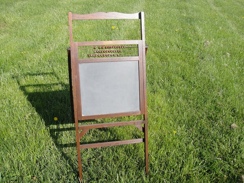Large Wooden Child’s Folding Chalkboard (#1085A) - Vintage Affairs - Vintage By Design LLC