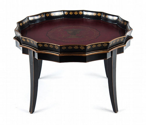 Regency Style Ebonized Coffee Table (#1134B) - Vintage Affairs - Vintage By Design LLC