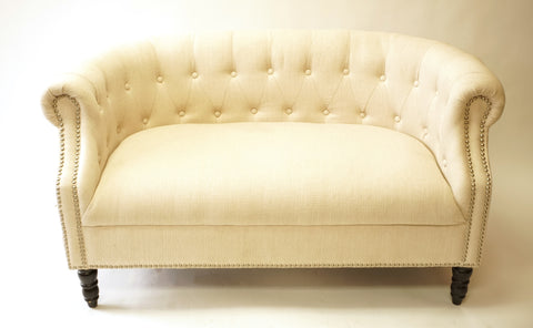 White Love Seats (#1145B) - Vintage Affairs - Vintage By Design LLC