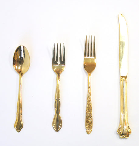 Vintage Gold Plated Silverware - Vintage Affairs - Vintage By Design LLC