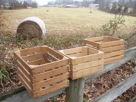 Small Produce Crates (#1050) - Vintage Affairs - Vintage By Design LLC