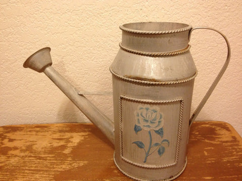 Vintage Painted Flower Watering Can - Vintage Affairs - Vintage By Design LLC