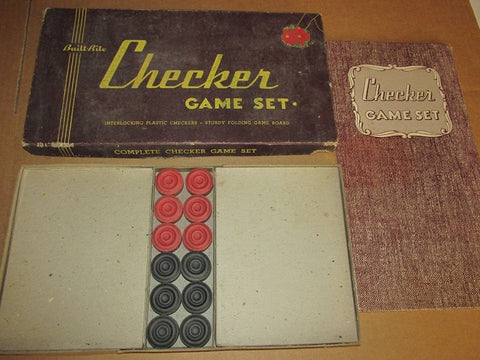 Vintage Checkers Set (#1109A) - Vintage Affairs - Vintage By Design LLC