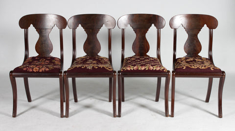 Biggs Klismos Needlepoint Chairs (#1149F) - Vintage Affairs - Vintage By Design LLC