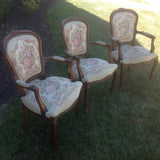 French Needlepoint Maid of Honor Chairs (#1173D) - Vintage Affairs - Vintage By Design LLC