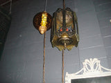 Deco Style Brass Hanging Light (#1225A) - Vintage Affairs - Vintage By Design LLC