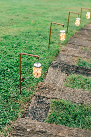 Mason Jar Path Lights (#1238) - Vintage Affairs - Vintage By Design LLC