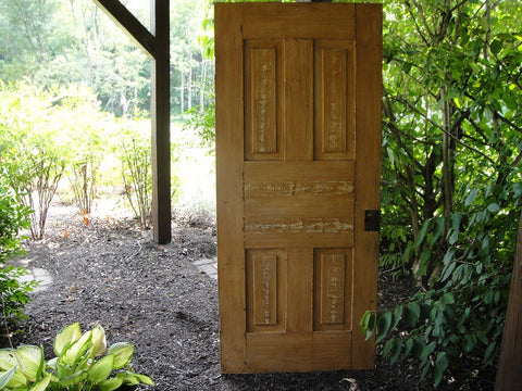 Pair of 4 Panel Doors Almond (#1335) - Vintage Affairs - Vintage By Design LLC