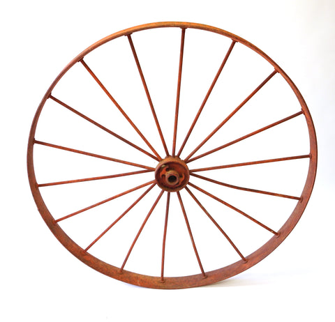 Red Iron Wagon Wheels (#1049) - Vintage Affairs - Vintage By Design LLC