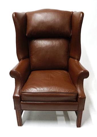Brown Leather Chair - Vintage Affairs - Vintage By Design LLC