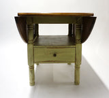Shabby Chic Green Collapsible Table - Vintage Affairs - Vintage By Design LLC