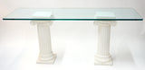 Two Columns w/ Glass Table Top - Vintage Affairs - Vintage By Design LLC