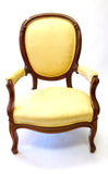 Pair of Yellow Victorian Parlour Chairs (#1158C) - Vintage Affairs - Vintage By Design LLC