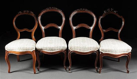 Victorian Balloon-Back Side Chairs (#1148) - Vintage Affairs - Vintage By Design LLC