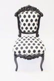 Black and White Polka Dot Side Chairs - Vintage Affairs - Vintage By Design LLC