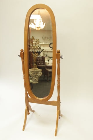Traditional Oval Mirror & Stand - Vintage Affairs - Vintage By Design LLC