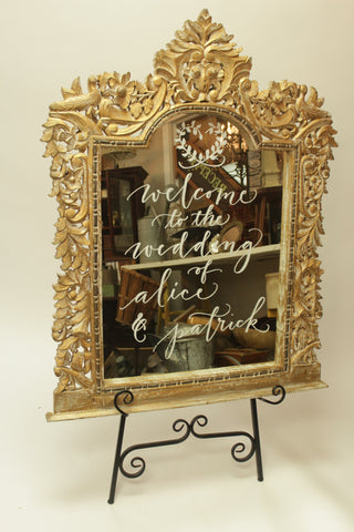 Large and Exceptionally Ornate Gilt Wood Mirror (#1090A) - Vintage Affairs - Vintage By Design LLC