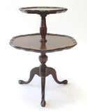 Chippendale Style Mahogany 2-Tiered Stand (#1169B) - Vintage Affairs - Vintage By Design LLC
