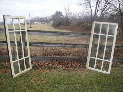 Large 9 Pane Wavy Glass Windows (#1322) - Vintage Affairs - Vintage By Design LLC