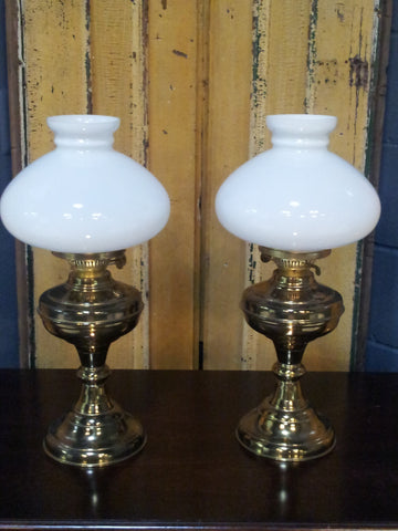 Pair of Brass Oil Lanterns - Vintage Affairs - Vintage By Design LLC