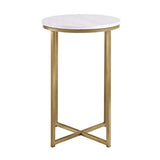 Silver Orchid Grant 16-inch Round Side Table - Vintage Affairs - Vintage By Design LLC