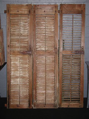 Tall Brown Shutters (#1307) - Vintage Affairs - Vintage By Design LLC