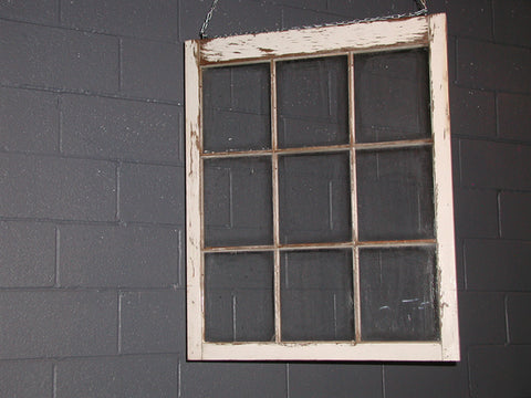 9 Pane Wavy Glass Window (#1311) - Vintage Affairs - Vintage By Design LLC